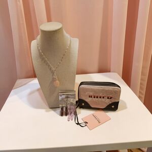 Juicy Couture wallet, necklace and earrings bundle